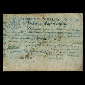 Canada, Hudson's Bay Company, 1 shilling : 1845