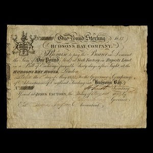 Canada, Hudson's Bay Company, 1 pound : 1832