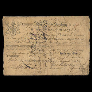 Canada, Hudson's Bay Company, 1 pound : 1840