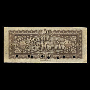 Canada, Banque de St. Hyacinthe, 20 dollars : January 2, 1892