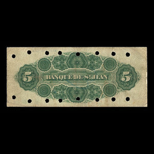 Canada, Banque de St. Jean, 5 dollars : April 1, 1900
