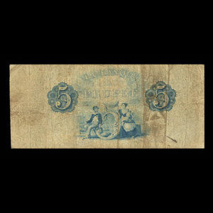 Canada, Banque du Peuple (People's Bank), 5 dollars : May 2, 1882