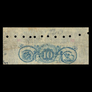 Canada, Banque du Peuple (People's Bank), 10 dollars : May 2, 1882