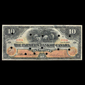 Canada, Farmers Bank of Canada, 10 dollars : January 2, 1907