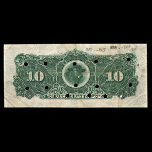 Canada, Farmers Bank of Canada, 10 dollars : January 2, 1907