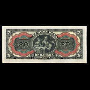 Canada, Home Bank of Canada, 20 dollars : March 1, 1904