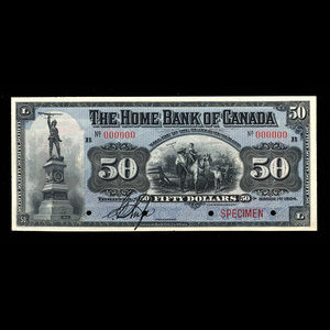Canada, Home Bank of Canada, 50 dollars : March 1, 1904