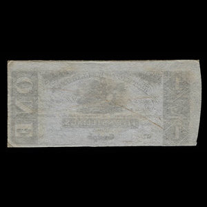 Canada, District of Wellington, 1 dollar : December 1, 1868