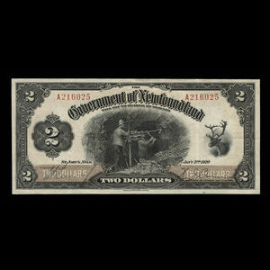 Canada, Government of Newfoundland, 2 dollars : January 2, 1920