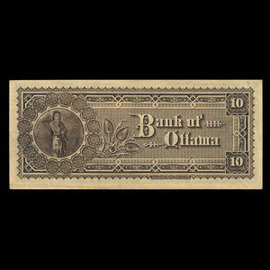 Canada, Bank of Ottawa (The), 10 dollars : November 2, 1880