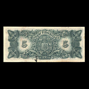 Canada, Banque d'Hochelaga, 5 dollars : January 1, 1914