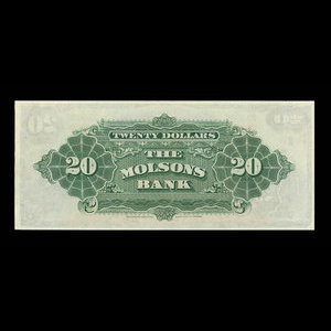 Canada, Molsons Bank, 20 dollars : January 2, 1904