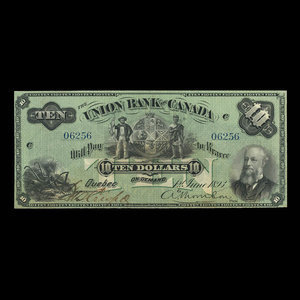 Canada, Union Bank of Canada (The), 10 dollars : June 1, 1893