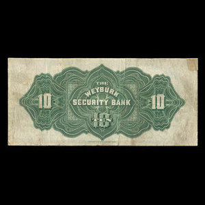 Canada, Weyburn Security Bank, 10 dollars : January 3, 1911