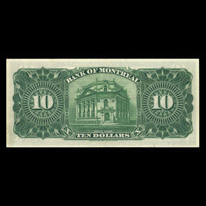 Canada, Bank of Montreal, 10 dollars : November 3, 1914