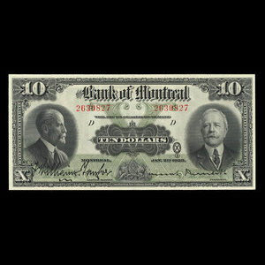 Canada, Bank of Montreal, 10 dollars : January 2, 1923
