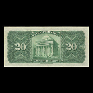 Canada, Bank of Montreal, 20 dollars : January 2, 1923