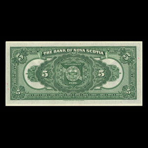 Canada, Bank of Nova Scotia, 5 dollars : January 2, 1929