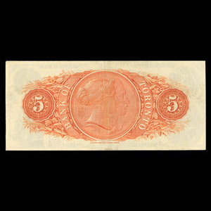 Canada, Bank of Toronto (The), 5 dollars : February 1, 1923