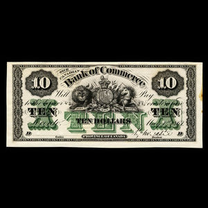 Canada, Canadian Bank of Commerce, 10 dollars : May 1, 1867