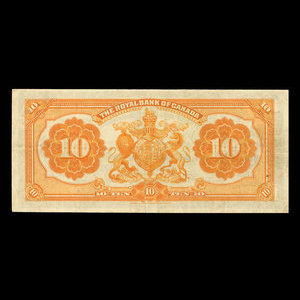 Canada, Royal Bank of Canada, 10 dollars : January 2, 1913