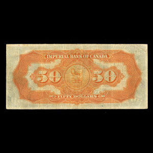 Canada, Imperial Bank of Canada, 50 dollars : November 1, 1923