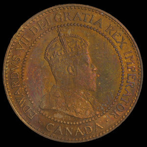 Canada, Edward VII, 1 cent : 1908