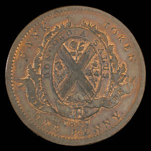 Canada, Bank of Montreal, 1 penny : 1837