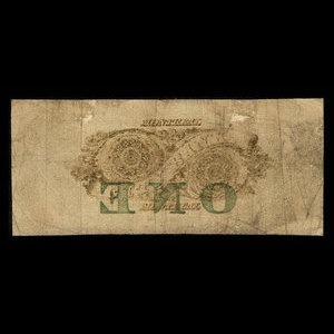 Canada, City Bank (Montreal), 1 dollar : January 1, 1857