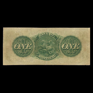 Canada, Bank of Montreal, 1 dollar : January 3, 1859