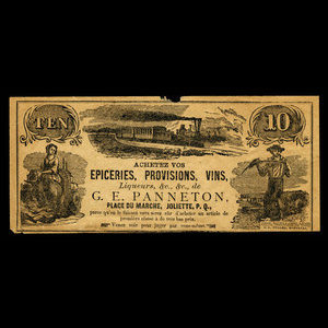 Canada, G.E. Panneton, no denomination : 1887