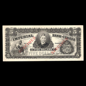 Canada, Imperial Bank of Canada, 5 dollars : 1914