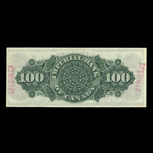 Canada, Imperial Bank of Canada, 100 dollars : January 2, 1920