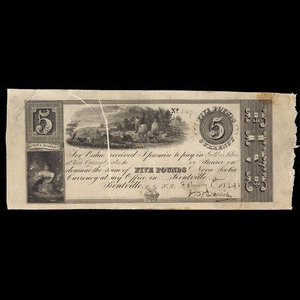 Canada, J.D. Harris, 5 pounds : February 1, 1824