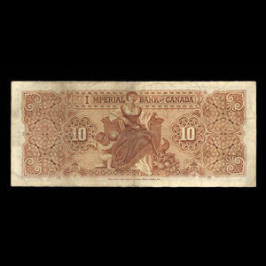 Canada, Imperial Bank of Canada, 10 dollars : January 1, 1910