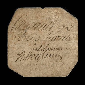 Canada, French Colonial Authorities, 3 livres : 1747