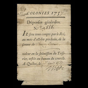 Canada, French Colonial Authorities, 12 livres : January 1, 1757