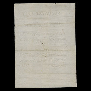 Canada, French Colonial Authorities, 3 livres : May 1, 1758