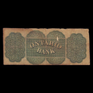 Canada, Ontario Bank, 1 dollar : August 15, 1857