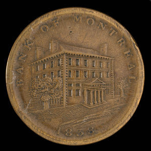 Canada, Bank of Montreal, 1/2 penny : 1838