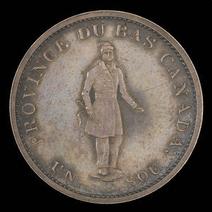 Canada, Bank of Montreal, 1/2 penny : 1844