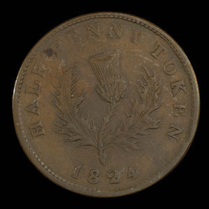 Canada, Province of Nova Scotia, 1/2 penny : 1824