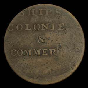 Canada, unknown, 1/2 penny : 1838