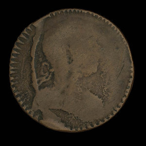 Canada, unknown, 1/2 penny : 1838