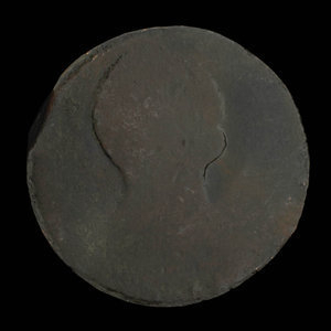 Canada, unknown, 1/2 penny : 1838