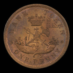 Canada, Bank of Upper Canada (York), 1 penny : 1852