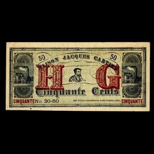 Canada, Jacques Cartier House, 50 cents : 1915