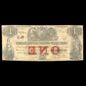 Canada, Farmer's Joint Stock Banking Co., 1 dollar : February 1, 1849