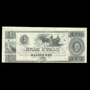 Canada, Hart's Bank, 1 dollar : 1839