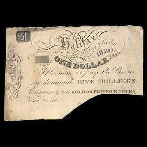 Canada, John Albro & Co., 1 dollar : 1820